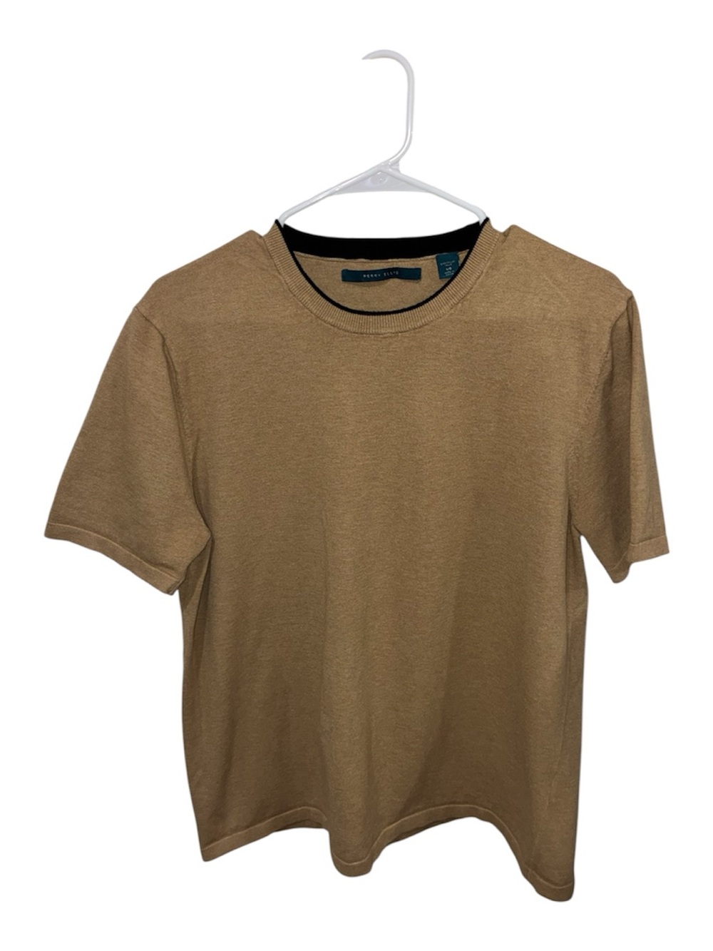 Men’s Perry Ellis Brown/Tan Short Sleeve Shirt Size Large